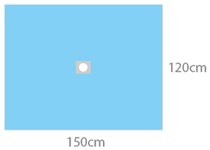 Coverline Хірургічне простирадло з отворем (IS) 150см х 120см